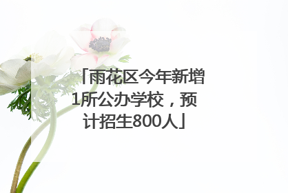 雨花区今年新增1所公办学校，预计招生800人