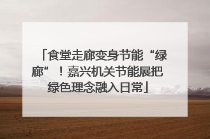 食堂走廊变身节能“绿廊”！嘉兴机关节能展把绿色理念融入日常