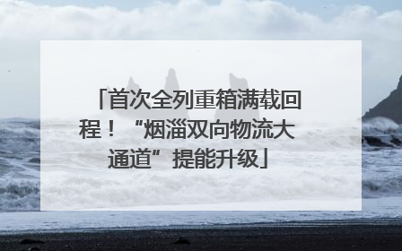 首次全列重箱满载回程！“烟淄双向物流大通道”提能升级