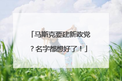 马斯克要建新政党？名字都想好了！