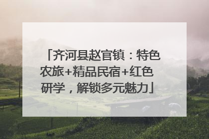 齐河县赵官镇：特色农旅+精品民宿+红色研学，解锁多元魅力