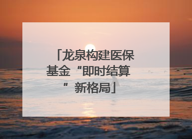 龙泉构建医保基金“即时结算”新格局