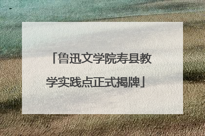鲁迅文学院寿县教学实践点正式揭牌
