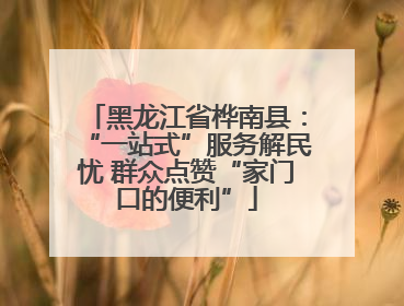 黑龙江省桦南县：“一站式”服务解民忧 群众点赞“家门口的便利”