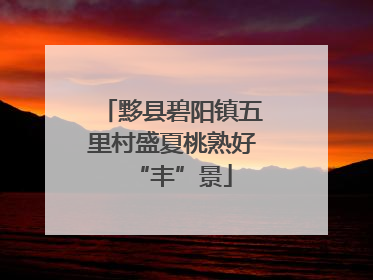 黟县碧阳镇五里村盛夏桃熟好“丰”景