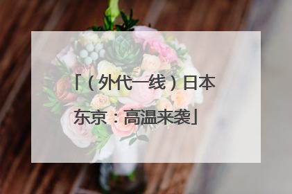 （外代一线）日本东京：高温来袭