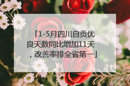 1-5月四川自贡优良天数同比增加11天，改善率排全省第一