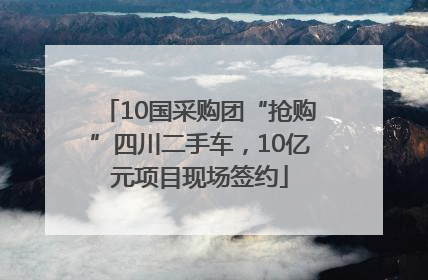 10国采购团“抢购”四川二手车，10亿元项目现场签约