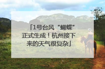 1号台风“蝴蝶”正式生成！杭州接下来的天气很复杂