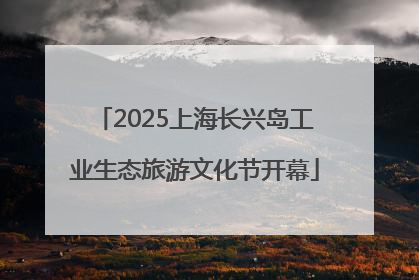 2025上海长兴岛工业生态旅游文化节开幕