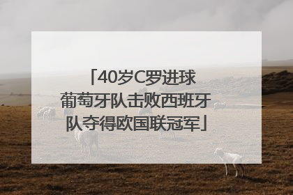 40岁C罗进球 葡萄牙队击败西班牙队夺得欧国联冠军