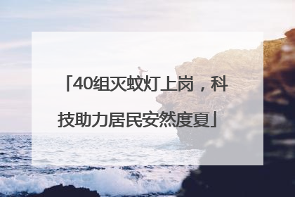 40组灭蚊灯上岗，科技助力居民安然度夏