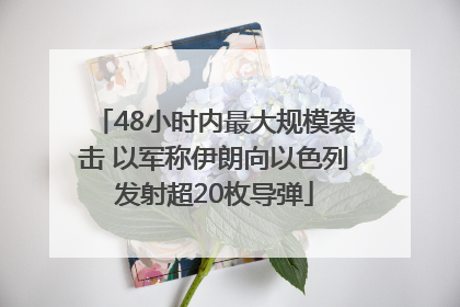48小时内最大规模袭击 以军称伊朗向以色列发射超20枚导弹