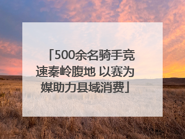 500余名骑手竞速秦岭腹地 以赛为媒助力县域消费