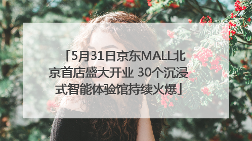 5月31日京东MALL北京首店盛大开业 30个沉浸式智能体验馆持续火爆
