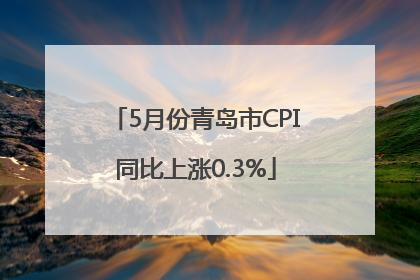 5月份青岛市CPI同比上涨0.3%