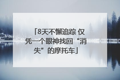 8天不懈追踪 仅凭一个眼神找回“消失”的摩托车